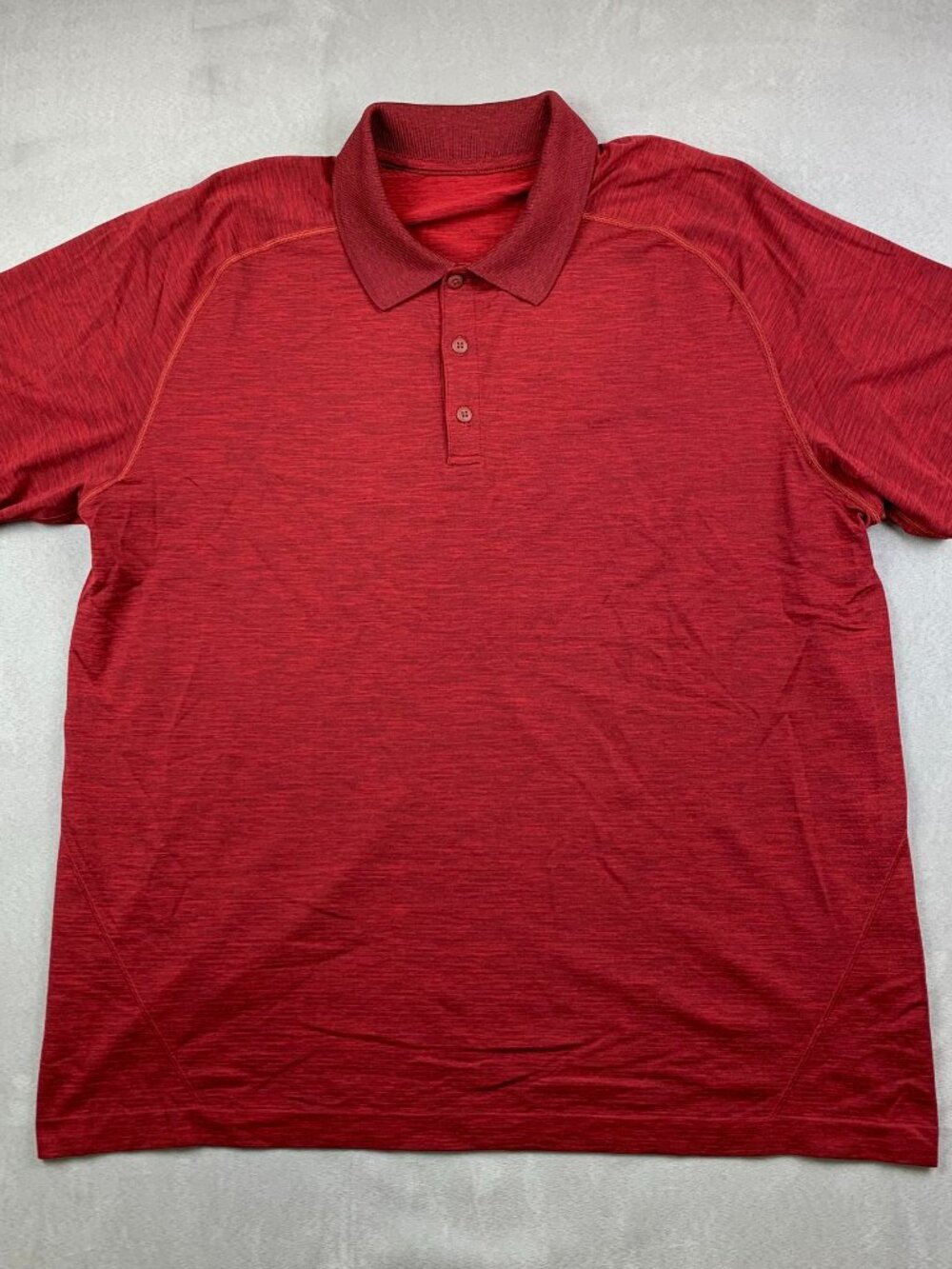 Lululemon Mens Shirt 2XL Red Metal Vent Tech Polo Short-Sleeve Performance